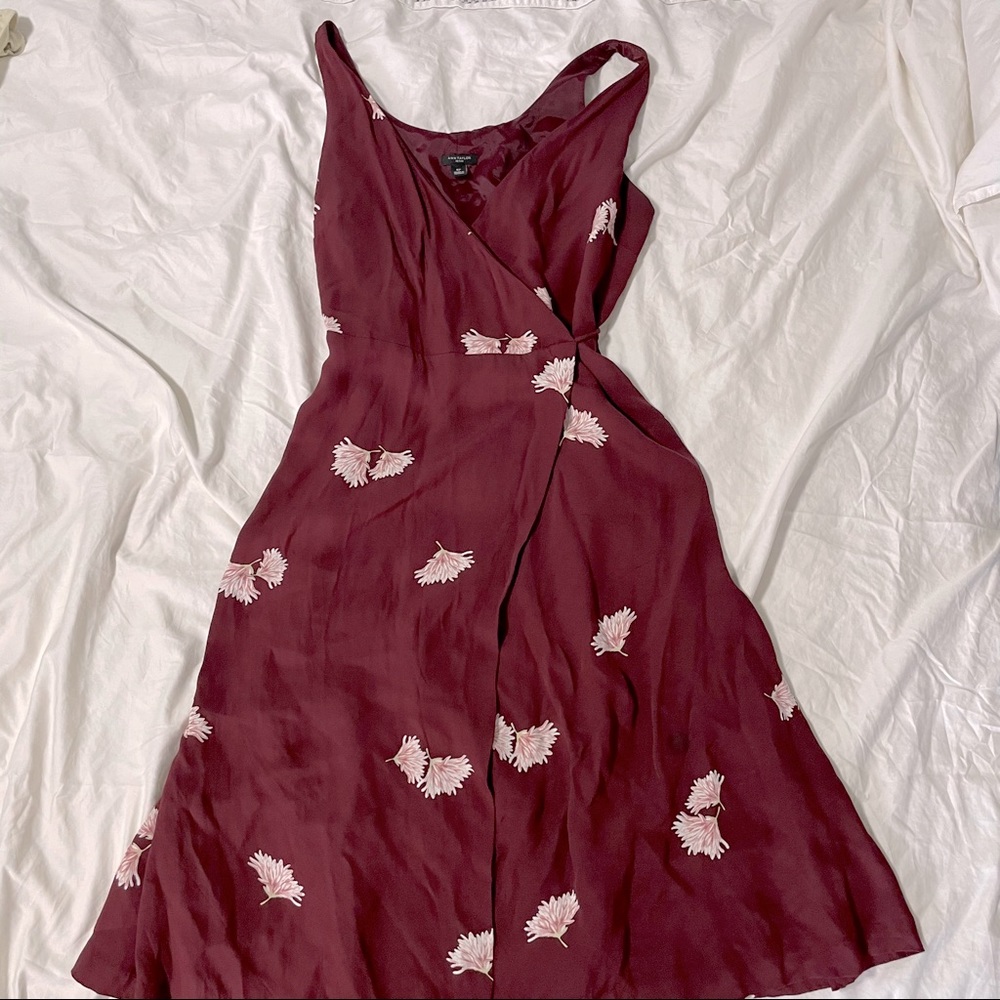 Ann Taylor floral wrap dress